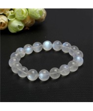 7 MM Natural Crystal Jewelry Wholesale Self-confidence Blue Moonstone Energy Bracelet