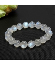 7 MM Natural Crystal Jewelry Wholesale Self-confidence Blue Moonstone Energy Bracelet