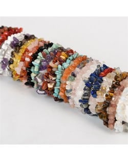 (Several Colors Available) 1 Piece Natural Crystal Jewelry Wholesale Fashion Women Irregular Macadam Energy Bracelet