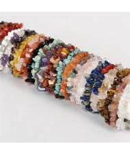 (Several Colors Available) 1 Piece Natural Healing Crystal Jewelry Wholesale Fashion Women Irregular Macadam Energy Bracelet
