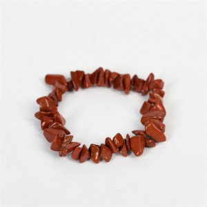 Natural Healing Crystal Jewelry Wholesale Fashion Enthusiasm Red Jasper Irregular Macadam Energy Bracelet