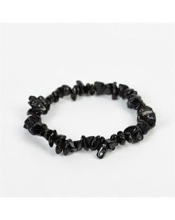 Natural Crystal Jewelry Wholesale Fashion Irregular Macadam Protective Force Obsidian Energy Bracelet