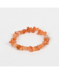 Natural Healing Crystal Wholesale Fashion Irregular Macadam Red Aventurine Quartz Energy Bracelet