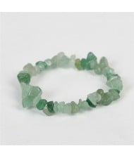 Natural Healing Crystal Wholesale Fashion Irregular Macadam Green Aventurine Quartz Energy Bracelet