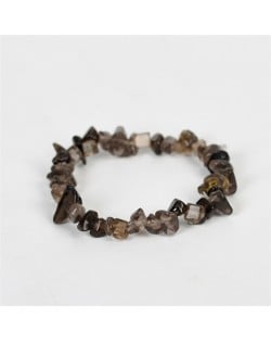 Natural Healing Crystal Wholesale Fashion Irregular Macadam BrownQuartz Energy Bracelet