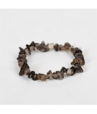 Natural Healing Crystal Wholesale Fashion Irregular Macadam BrownQuartz Energy Bracelet