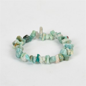 Natural Healing Crystal Wholesale Fashion Irregular Macadam Amazonite Energy Bracelet