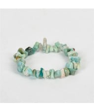 Natural Healing Crystal Wholesale Fashion Irregular Macadam Amazonite Energy Bracelet