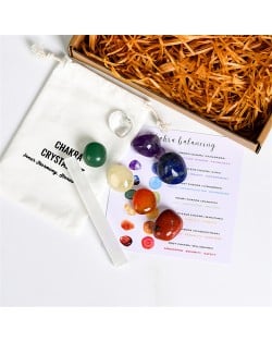 7 Chakra Stones Set Healing Crystal Kit for Beginners Therapy Crystals and Stones for Energy Reiki Meditation