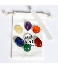 7 Chakra Stones Set Healing Crystal Kit for Beginners Therapy Crystals and Stones for Energy Reiki Meditation