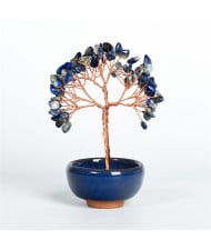 Reiki Natural Healing Crystal Lapis Lazuli Energy Stones Copper Wire Tree Life Spiritual Meditation Tree