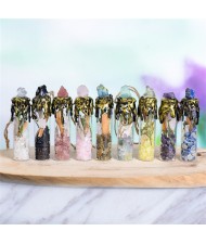 1 Piece Mini Wishing Bottle Wholesale Obsidian Natural Healing Crystal Reiki Anergy Stones