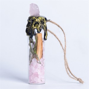 1 Piece Mini Wishing Bottle Wholesale Pink Natural Healing Crystal Reiki Energy Stones