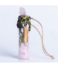1 Piece Mini Wishing Bottle Wholesale Pink Natural Healing Crystal Reiki Anergy Stones