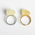 2 Colors Available Natural Healing Crystal Wholesale Original Yellow Crystal Energy Stone Ring