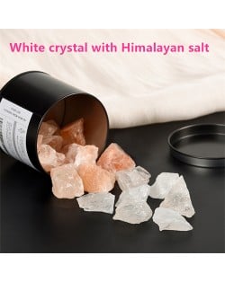 White Crystal with Himalayan Salt Aromatherapy Stone Wholesale Natural Healing Crystal Reiki Anergy Stone