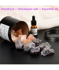 5 Combinations Available Natural Healing Crystal with Himalayan Salt Aromatherapy Stones Wholesale Reiki Anergy Stone
