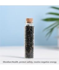 Natural Healing Crystal Mini Macadam Wishing Bottle Wholesale Reiki Obsidian Energy Stones