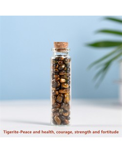 Natural Healing Crystal Mini Macadam Wishing Bottle Wholesale Reiki Tigerite Energy Stones