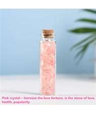 Natural Healing Crystal Mini Macadam Wishing Bottle Wholesale Reiki Pink Crylstal Energy Stones