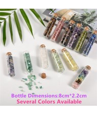 Natural Healing Crystal Mini Macadam Wishing Bottle Wholesale Reiki Pink Crylstal Energy Stones