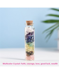 Natural Healing Crystal Mini Macadam Wishing Bottle Wholesale Reiki Multicolor Crystal Energy Stones