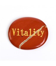 (10 Colors Available) 1 Piece Natural Healing Crystal Energy Stones Oval Shape Letters Worry Stone