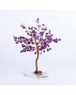 Purple Natural Healing Crystal Amethyst Energy Stones Reiki Life Spiritual Meditation Office Desk Decor Money Tree
