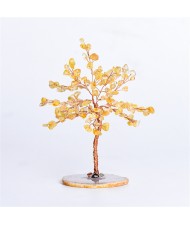 Yellow Natural Healing Crystal Energy Stones Reiki Life Spiritual Meditation Office Desk Decor Money Tree