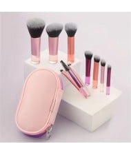 10 Pieces Set High Quality Candy Color Wholesale Mascara Brush Makeup Brushes with Bag