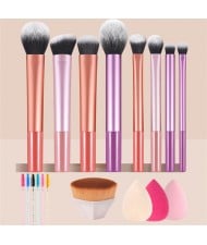 18 Pieces Set High Quality Wholesale Makeup Brushes Set Mascara Brush Beauty Blender Foundation Brush