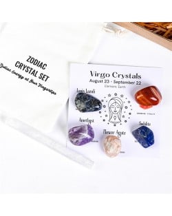 Vergo Twelve Constellations Theme Energy Stones Set Healing Crystal Kit for Beginners Reiki Meditation