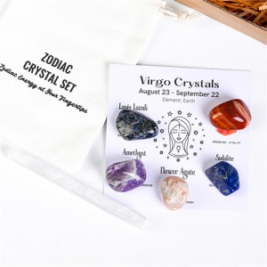 Vergo Twelve Constellations Theme Energy Stones Set Healing Crystal Kit for Beginners Reiki Meditation