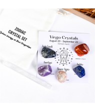 Vergo Twelve Constellations Theme Energy Stones Set Healing Crystal Kit for Beginners Reiki Meditation