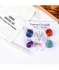 Taurus Twelve Constellations Theme Energy Stones Set Healing Crystal Kit for Beginners Reiki Meditation