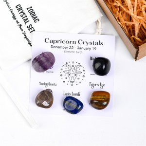 Capricornus Twelve Constellations Theme Energy Stones Set Healing Crystal Kit for Beginners Reiki Meditation