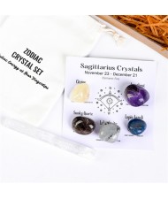 Sagittarius Twelve Constellations Theme Energy Stones Set Healing Crystal Kit for Beginners Reiki Meditation