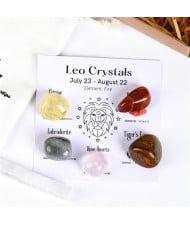 Leo Twelve Constellations Theme Energy Stones Set Healing Crystal Kit for Beginners Reiki Meditation