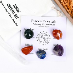 Pisces Twelve Constellations Theme Energy Stones Set Healing Crystal Kit for Beginners Reiki Meditation