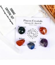Pisces Twelve Constellations Theme Energy Stones Set Healing Crystal Kit for Beginners Reiki Meditation
