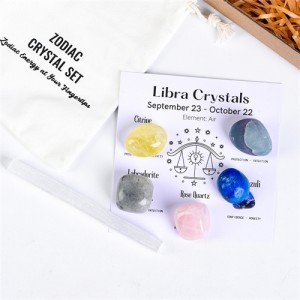 Libra Twelve Constellations Theme Energy Stones Set Healing Crystal Kit for Beginners Reiki Meditation
