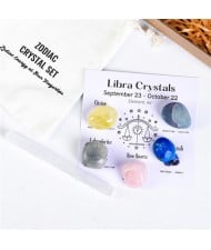 Libra Twelve Constellations Theme Energy Stones Set Healing Crystal Kit for Beginners Reiki Meditation
