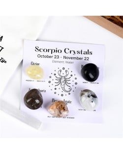 Scorpio Twelve Constellations Theme Energy Stones Set Healing Crystal Kit for Beginners Reiki Meditation