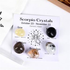 Scorpio Twelve Constellations Theme Energy Stones Set Healing Crystal Kit for Beginners Reiki Meditation