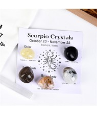 Scorpio Twelve Constellations Theme Energy Stones Set Healing Crystal Kit for Beginners Reiki Meditation