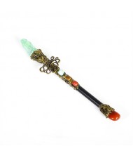 (4 Colors Available) 1 Piece Octopus Design Natural Healing Crystal Reiki Energy Stone Wholesale Short Magic Stick