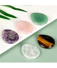 (5 Colors Available) 1 Piece Natural Healing Crystal Worry Stone Water Drop Shape Thumb Energy Stone