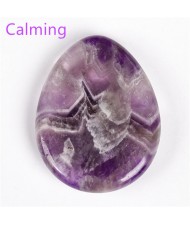 (5 Colors Available) 1 Piece Natural Healing Crystal Worry Stone Water Drop Shape Thumb Energy Stone