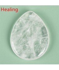 (5 Colors Available) 1 Piece Natural Healing Crystal Worry Stone Water Drop Shape Thumb Energy Stone