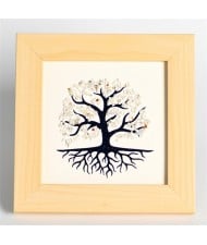 Natural Healing Crystal Energy Stones White Turquoise Crushed Stones Life Tree Photo Frame Tabletop Decoration